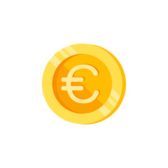 Obraz premium Euro, coin, money color icon. Element of color finance signs. Premium quality graphic design icon. Signs and symbols collection icon for websites, web design
