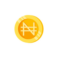 Naira, coin, money color icon. Element of color finance signs. Premium quality graphic design icon. Signs and symbols collection icon for websites, web design