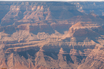Closeup view of far edge of Grand Canyon