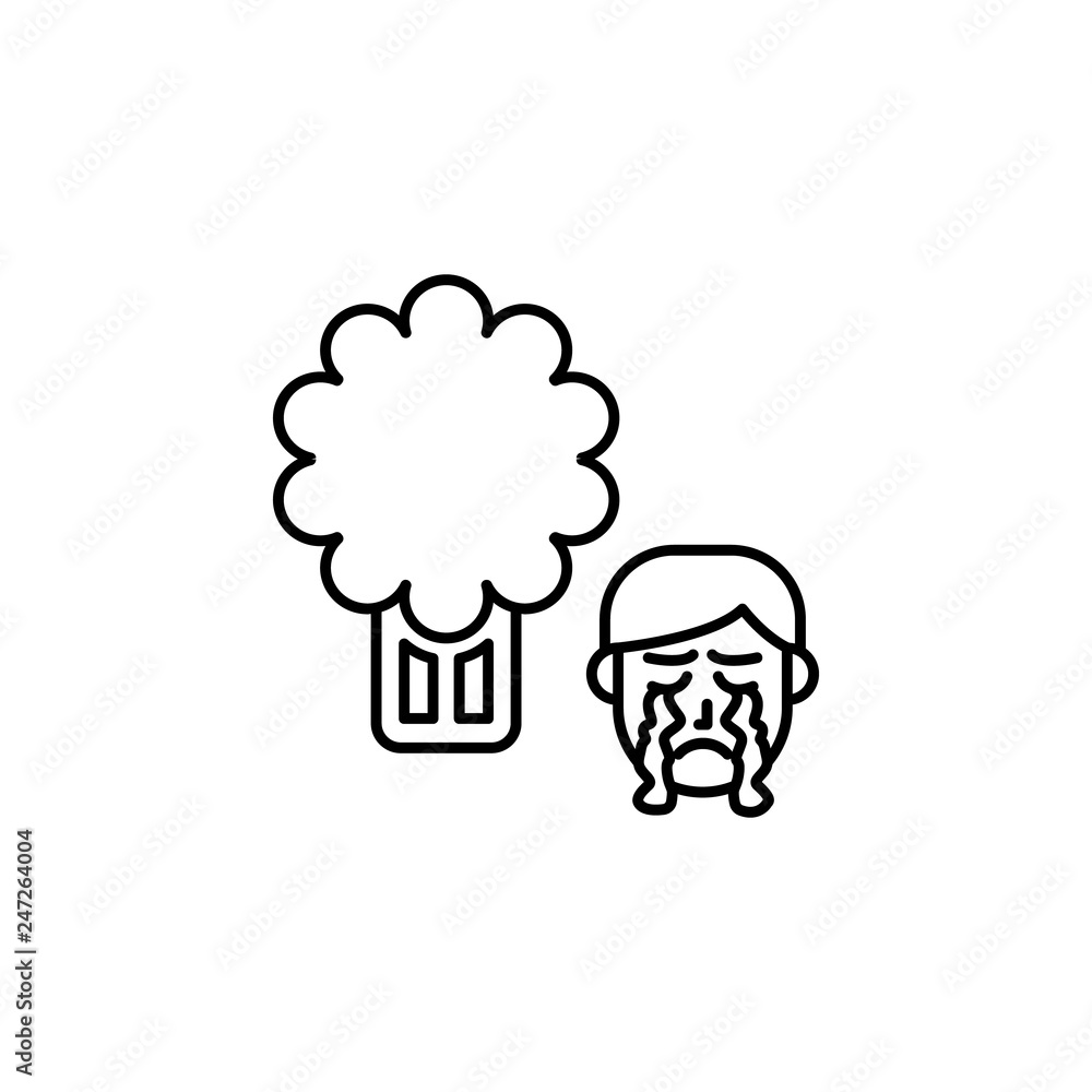 Poster celery, allergic icon. element of problems with allergies icon. thin line icon for website design an
