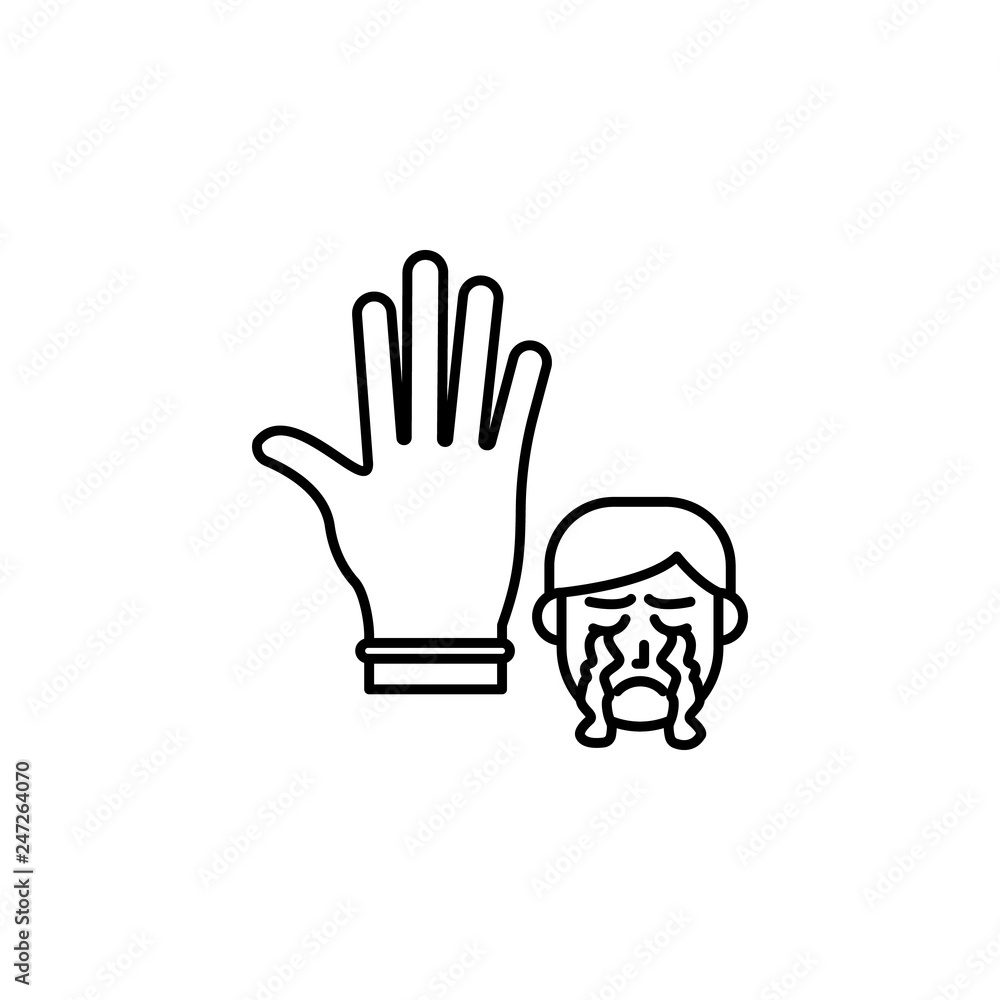 Poster latex, allergic face icon. element of problems with allergies icon. thin line icon for website desig