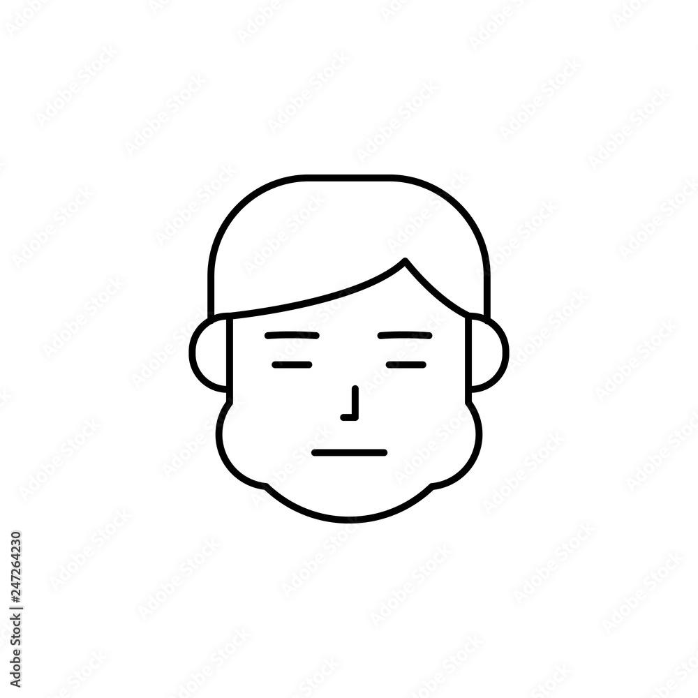 Poster symptoms of allergic edema icon. element of problems with allergies icon. thin line icon for website