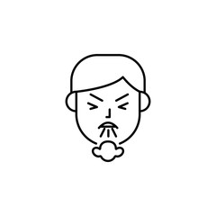 Sneeze, cough, allergic  icon. Element of problems with allergies icon. Thin line icon for website design and development, app development. Premium icon