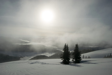 Obraz na płótnie Canvas Mountains in the winter