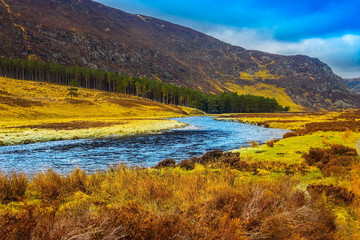 Cairngorms National Park and Water of Mark. Angus, Scotland, United Kingdom.