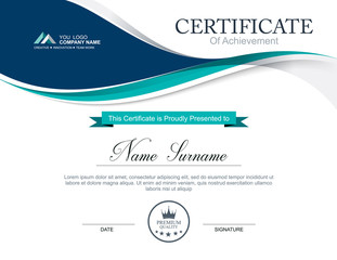 Vector certificate template - obrazy, fototapety, plakaty