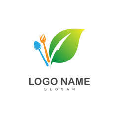 Healthy Food Logo Design Template, Fresh Food Logo