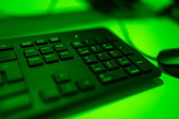 Obraz premium green keyboard on the table