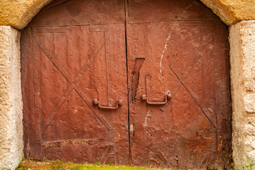 old iron door