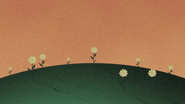 Flower Retro Background 1970s Cutout Style