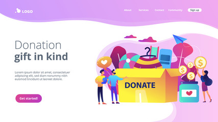 Fototapeta premium Website vibrant violet landing web page template.