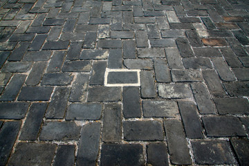Brick on the ground