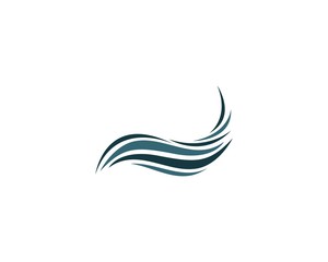 Naklejka premium Water wave logo illustration