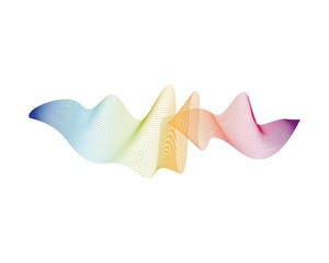 Colorful wave line illustration