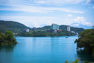 Fototapeta na wymiar Landscape view of Sun Moon Lake, Taiwan 