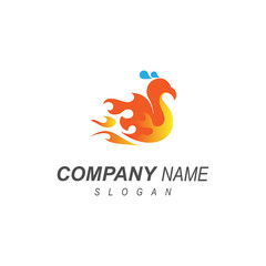 Obraz premium Phoenix Logo, Fire Bird Logo Design