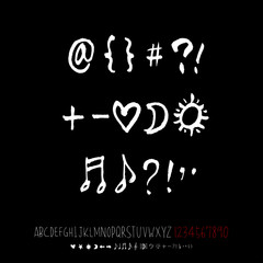 벡터 문자 / 손으로 쓴 글씨체