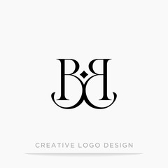 letter BB luxury vintage logo  design template vector illustration.