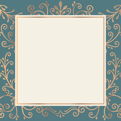 Gold frame background illustration