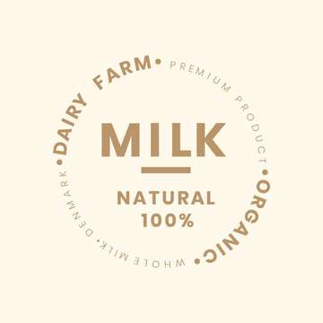 Milk bottle branding illustration