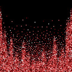 Red gold glitter luxury sparkling confetti. Scatte