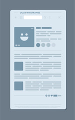 Vector illustration of blog publications on page of modern network