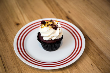 Red Velvet Cupcake on the table