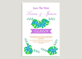 weeding invitation 10, romantic style with rose flower background