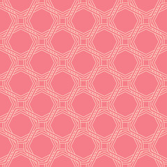 Beige abstract seamless print on pink background