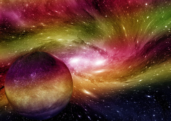galaxy in a free space