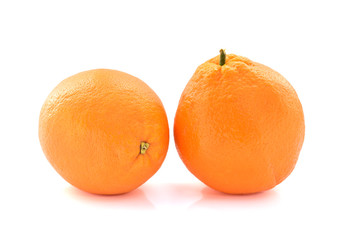 Isolated orange isolated on white background.