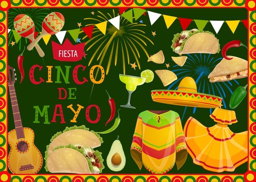 Cinco de Mayo holiday Mexican guitar and food