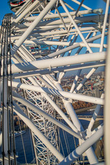The supporting structure of london eye with pillars