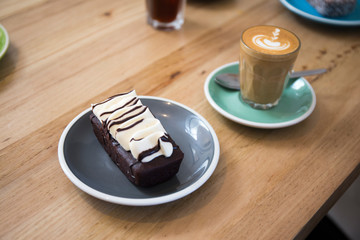 cake slice with coffee