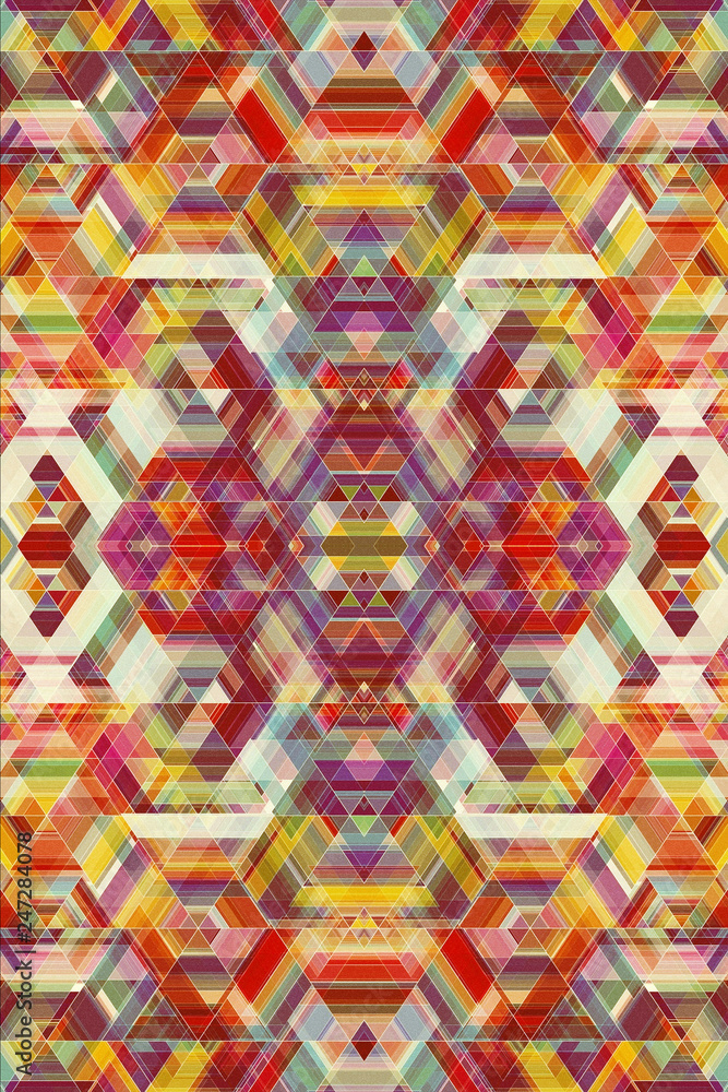 Poster abstract 3d computer generated beautiful colorful fractals patterns artwork