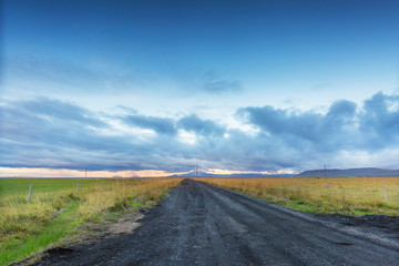 country road in the field