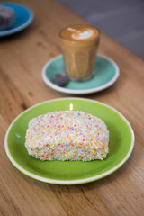 cake slice with coffee