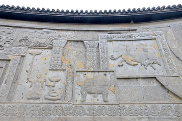 ancient Chinese rock carving works