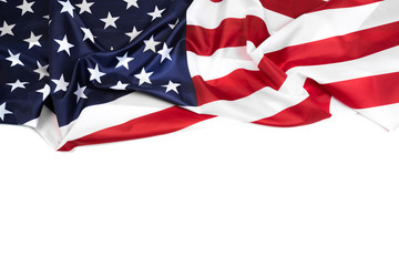 American flag border isolated on white - Image.