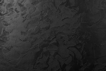 Foto op Aluminium Black grunge stone texture. Dark black slate stone background. Abstract black slate granite background. © Nikolay N. Antonov