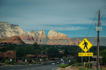 Pedestrian crossing sedona red rock Park
