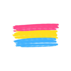 Pansexual movement lgbt symbol color flag. Sexual minorities, gays and lesbians