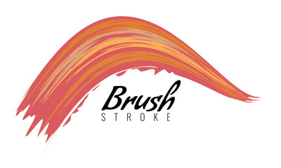 Watercolor brush stroke or acrylic paint smear. Art cover drawing theme symbol. Vector illustration.