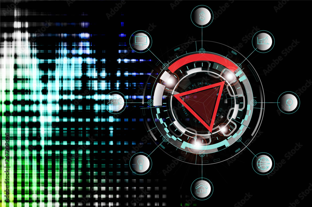 Canvas Prints abstract technology background hi-tech communication concept. sci-fi futuristic hud. illustration of