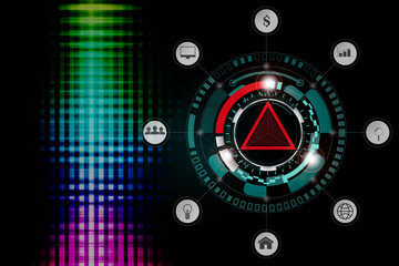 Abstract technology background Hi-tech communication concept. Sci-Fi Futuristic HUD. illustration of scientific visualization