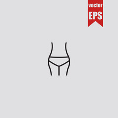 Female figure icon.Vector illustration.	