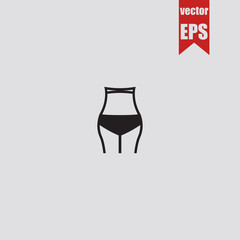 Female figure icon.Vector illustration.	