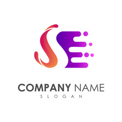 fast letter s logo template