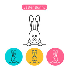 Easter Bunny line icon.