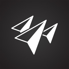 Navigation icon on black background for graphic and web design, Modern simple vector sign. Internet concept. Trendy symbol for website design web button or mobile app